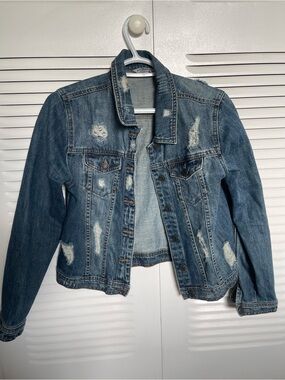 blu(edit) Super-Distressed Jean Jacket